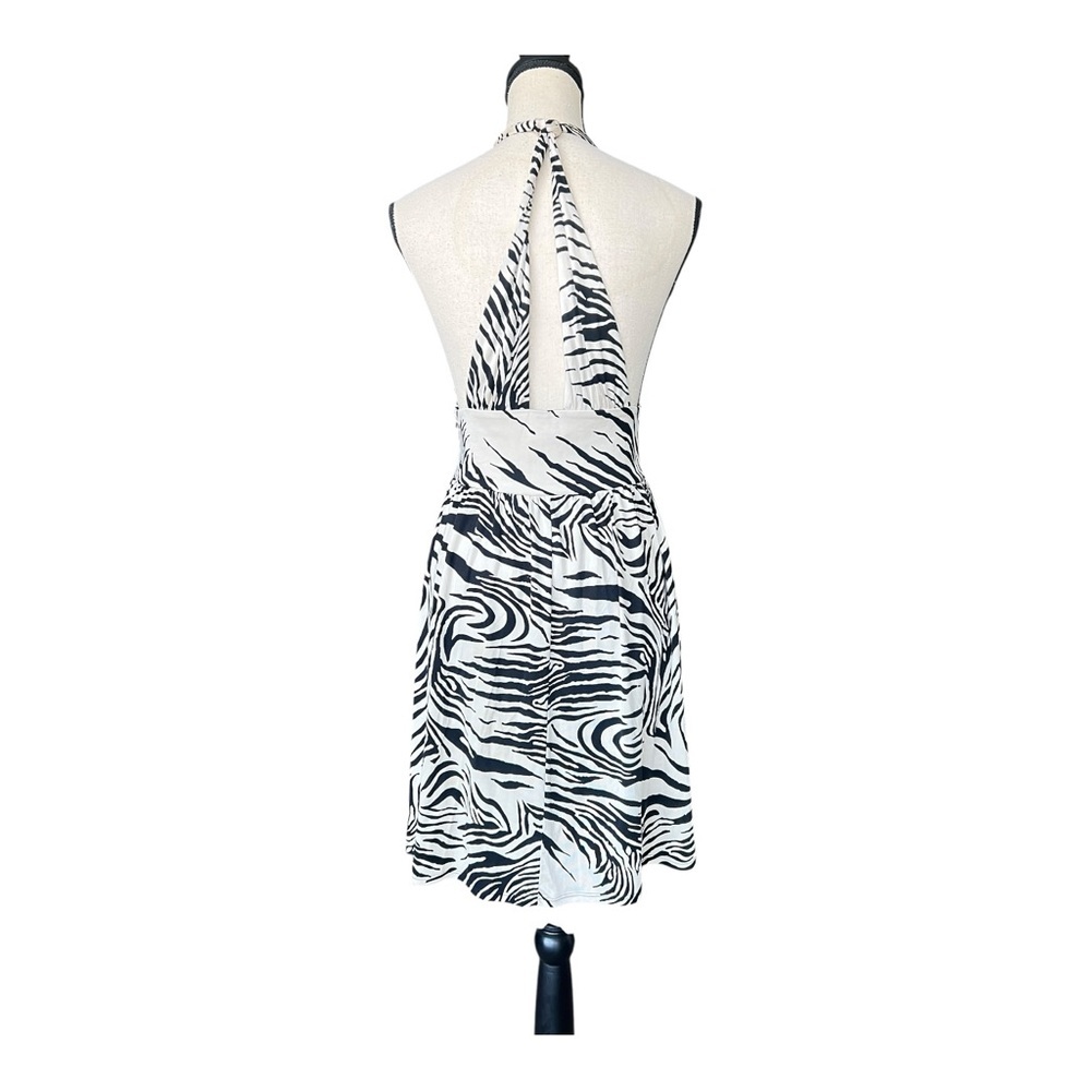 Marciano Black and White Zebra Print Backless Dress Size M - Picture 8 of 8